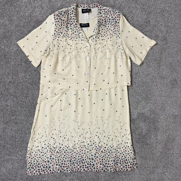 All That Jazz Dress Womens 22 Floral Sleeveless Midi Tank Vintage Set - Picture 1 of 16